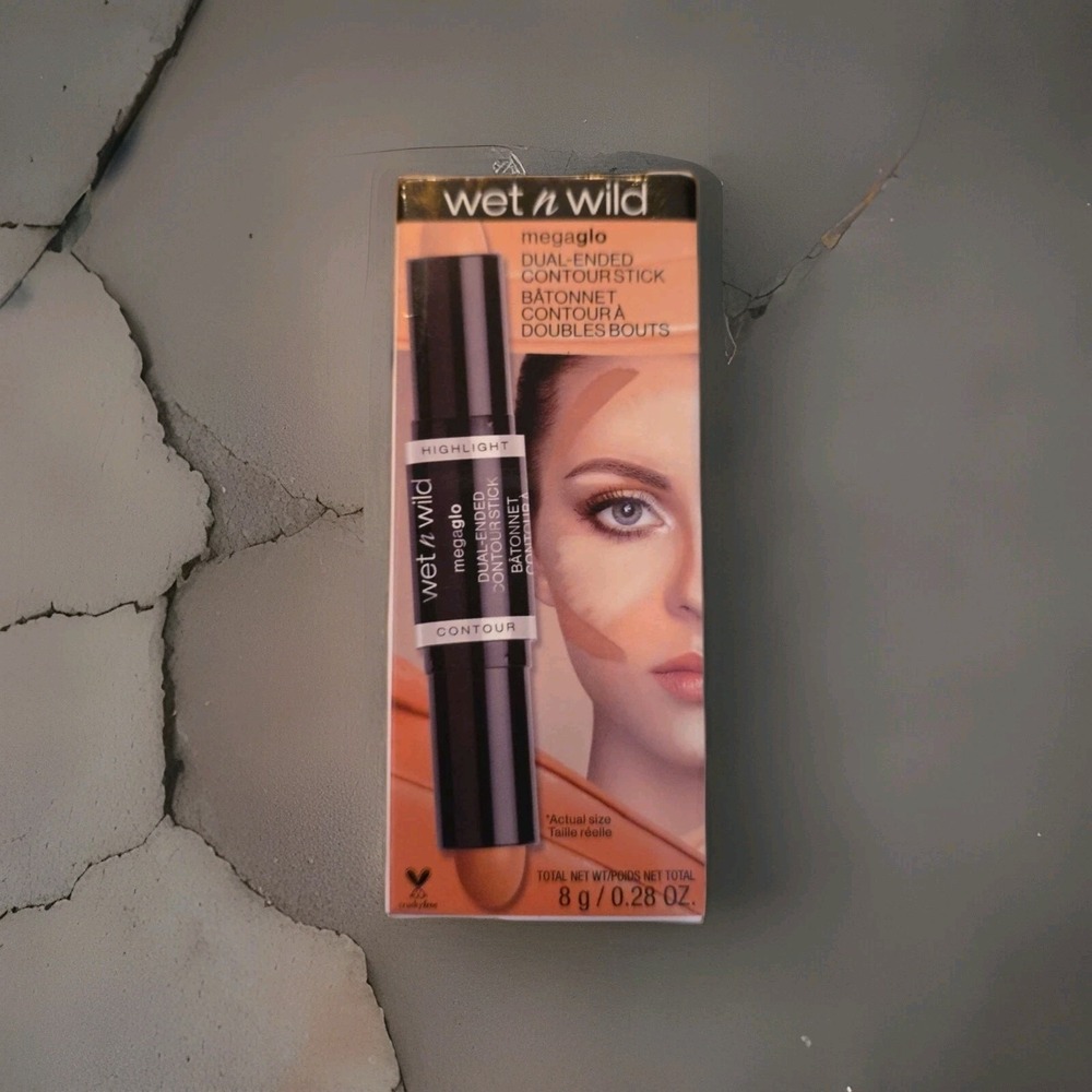 Wet n Wild MegaGlo Dual-Ended Contour Stick, Medium/Tan 752A, 0.28 oz